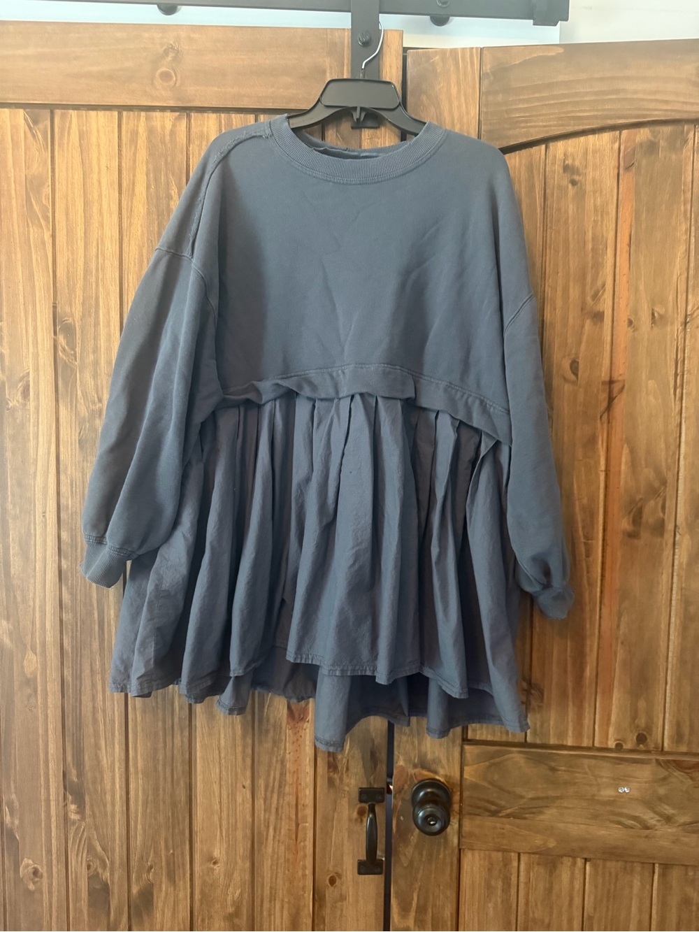 Free People Eleanor sweatshirt dress in slate gray